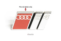 Audi S2 Coupe 80 B4 S4 S6 A6 C4 A4 B5 S8 A8 D2 Badge Sticker Emblem Logo Red